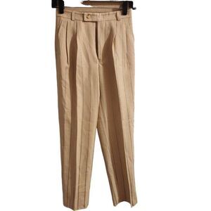 Bergati Italy Vintage NWT Tan Striped Pants Size 10R